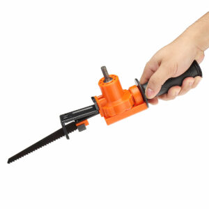 Reciprocating Saw Attachment Adapter Metal Cutting Tools Electric Drill Attachment 2 Blades